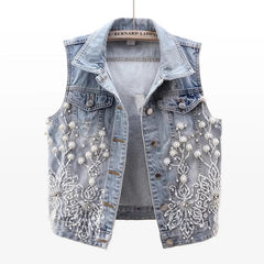 Colete Jeans Feminino Curto Luara