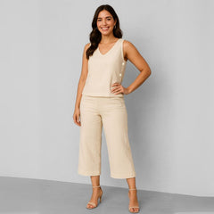 Conjunto Feminino Alfaiataria Linho Magda