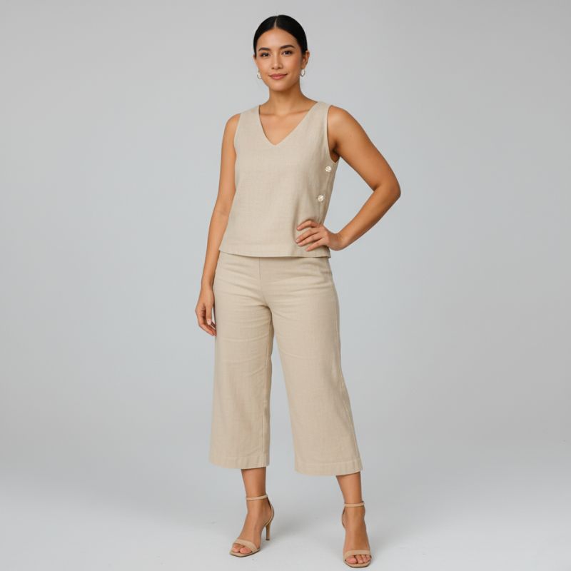 Conjunto Feminino Alfaiataria Linho Magda