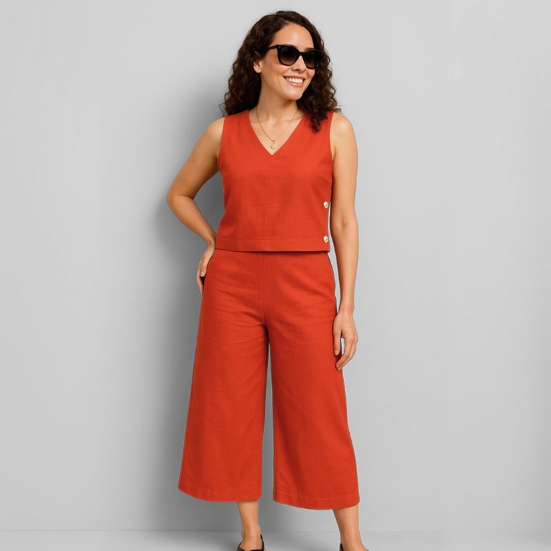 Conjunto Feminino Alfaiataria Linho Magda