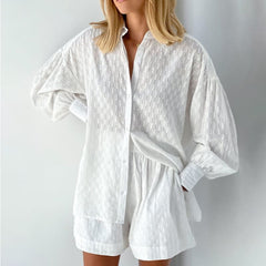 Conjunto Feminino Short E Blusa Tanny Branco / P Conjuntotanny
