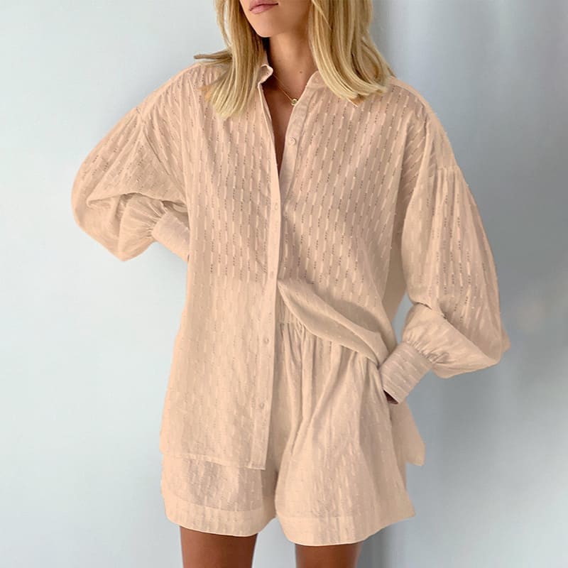 Conjunto Feminino Short E Blusa Tanny Caqui / P Conjuntotanny