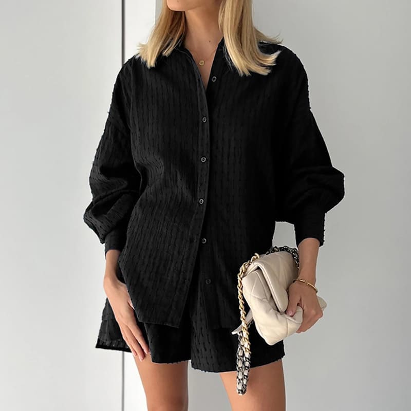 Conjunto Feminino Short E Blusa Tanny Preto / P Conjuntotanny