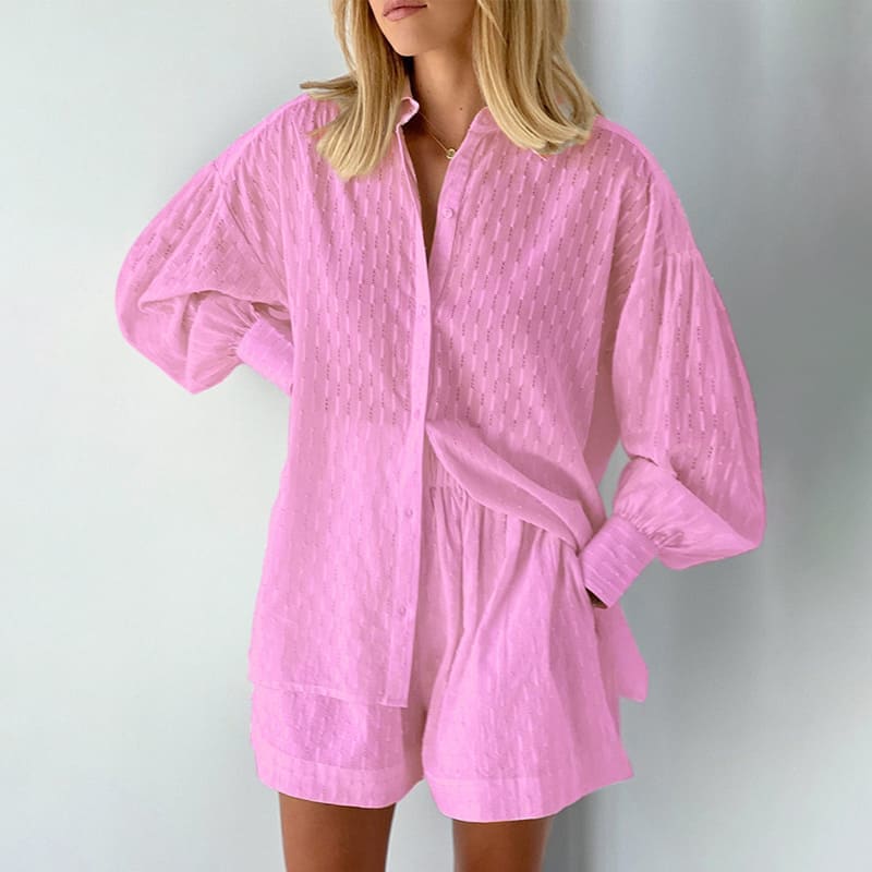 Conjunto Feminino Short E Blusa Tanny Rosa / P Conjuntotanny