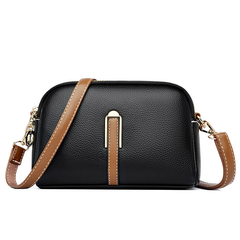 Bolsa De Couro Legítimo Celli Preta - Coradon