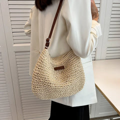 Bolsa Feminina De Palha Praia Mary