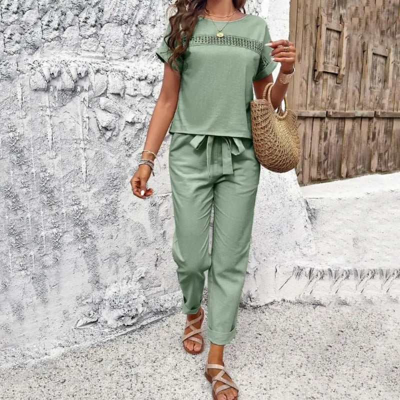 Conjunto Feminino Calça e Blusa Brenda Verde - Coradon