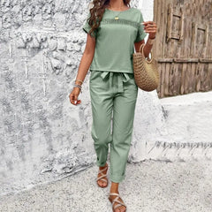 Conjunto Feminino Calça e Blusa Brenda Verde - Coradon