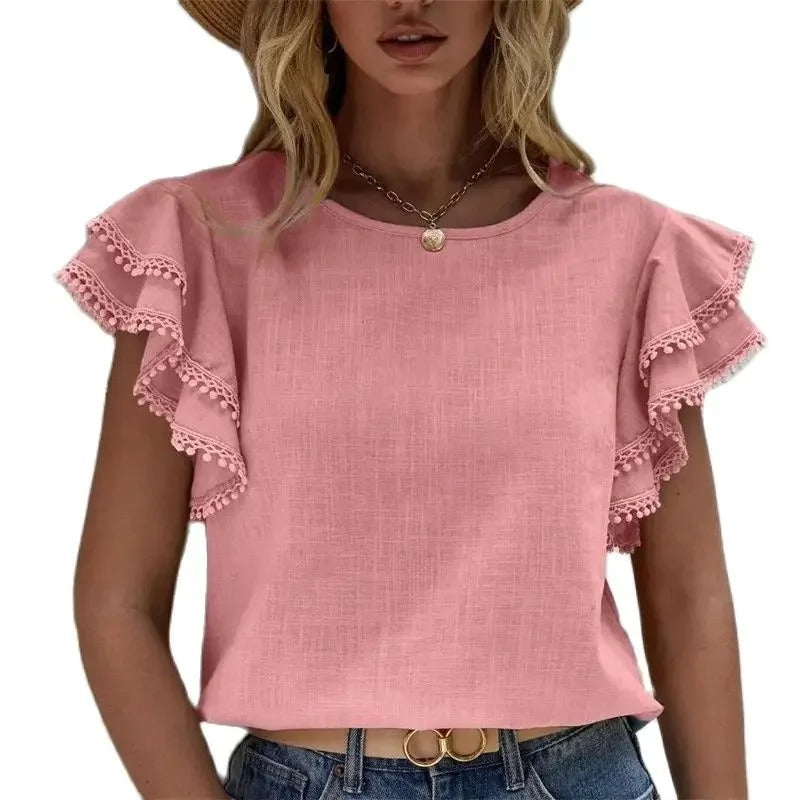 Blusa Feminina Básica Gisele Rosa - Coradon