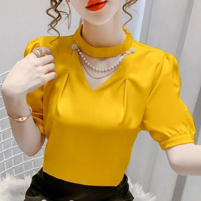 Blusa Feminina Fiorella Amarelo - Coradon