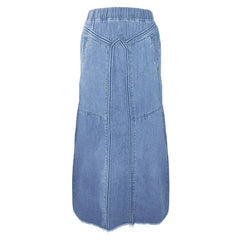Saia Jeans Longa De Cintura Alta Miriam - Coradon