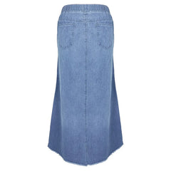 Saia Jeans Longa De Cintura Alta Miriam - Coradon