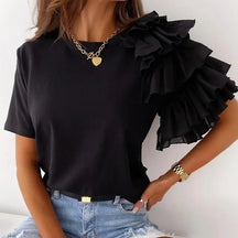 Blusa Feminina Manga Babados Jaque FLASH