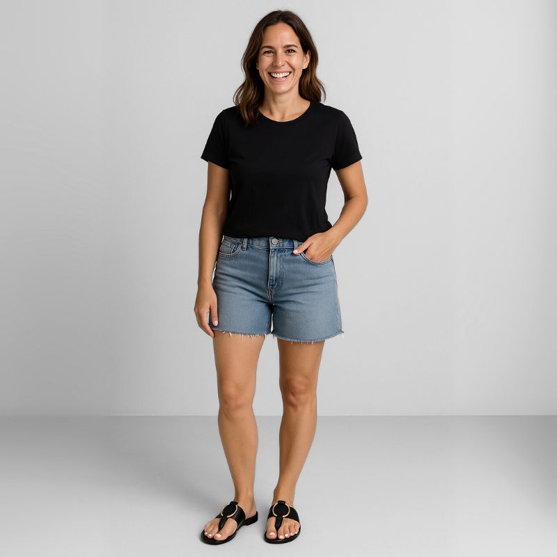 Rasteirinha Feminina Preta de Couro Mariana
