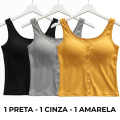 Regata Feminina Com Bojo Embutido - COMPRE 2 LEVE 3
