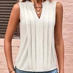 Regata Feminina Com Decote Em V Elegante