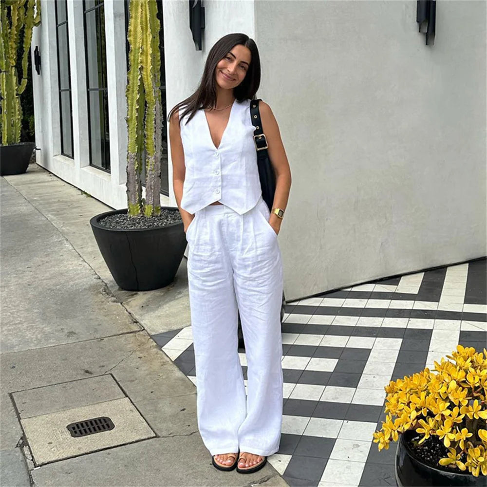 Conjunto Feminino Colete e Calça Angela