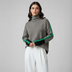 Suéter Feminino Preto Gola Alta Ariadne