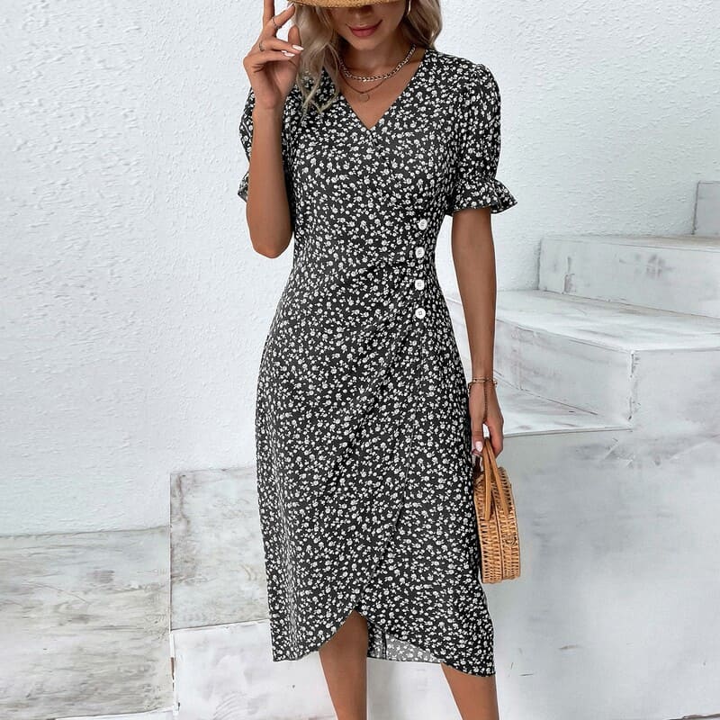 Vestido Midi Plissado Ricka