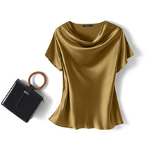 Blusa Feminina Seda Manga Curta Caryne