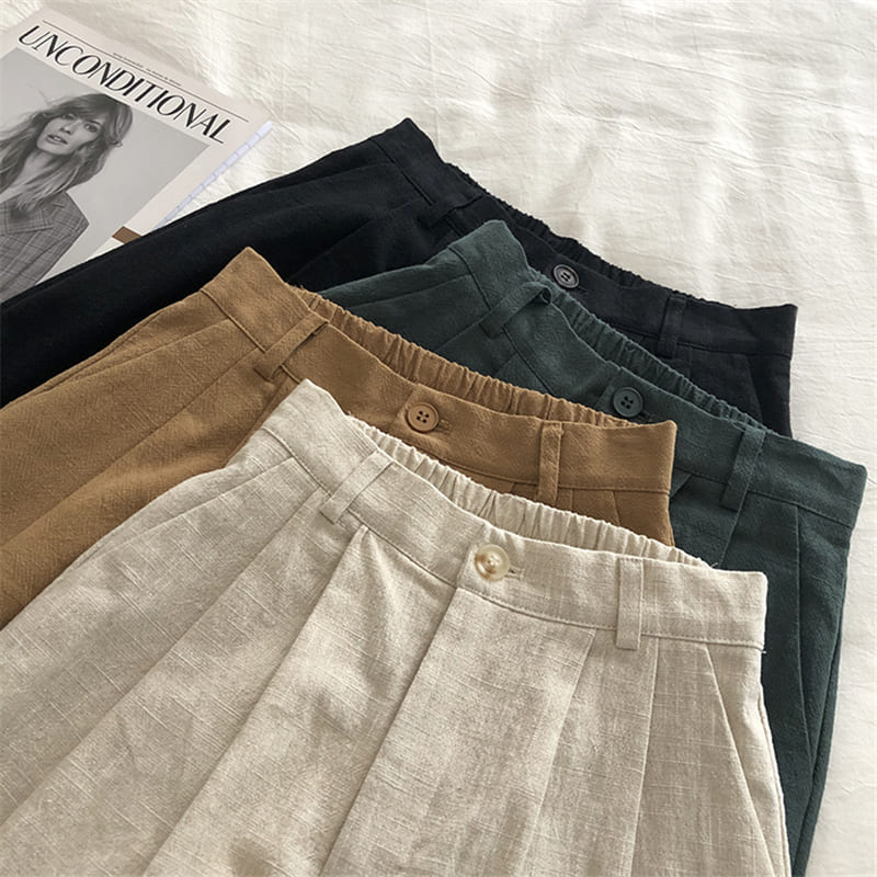 Short Feminino com Pregas de Linho Erica