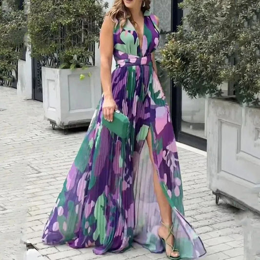 Vestido Longo Lelis Roxo- Coradon
