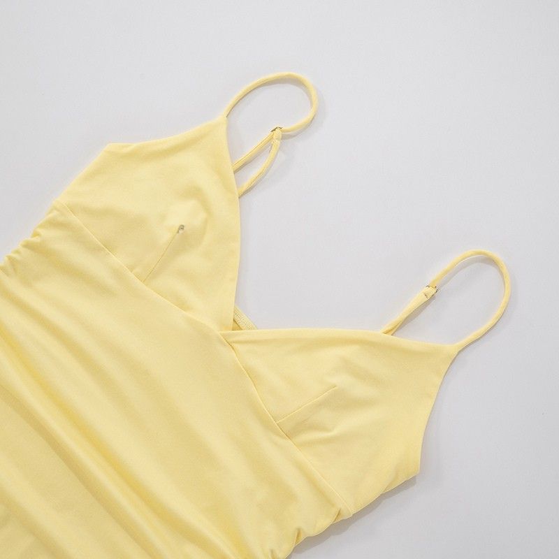 Vestido Curto Amarelo Manteiga Keti