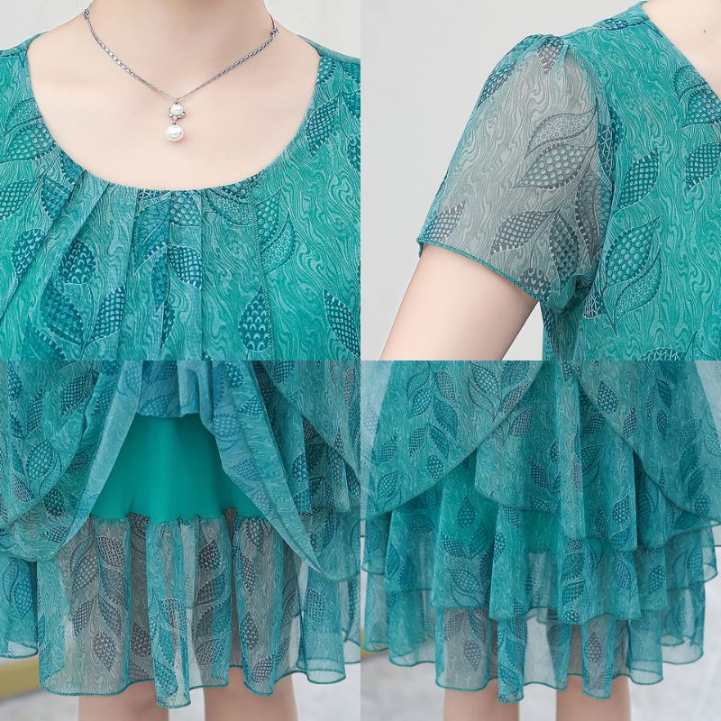 Vestido Curto de Festa Com Babados Enola