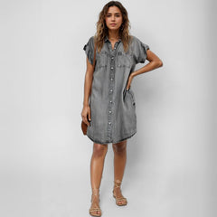 Vestido Jeans Decote V Jasmine