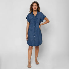Vestido Jeans Decote V Jasmine