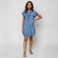 Vestido Jeans Decote V Jasmine