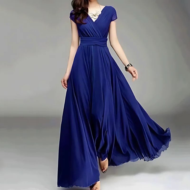 Vestido Longo De Festa Decote Em V Adalia