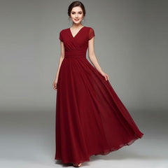 Vestido Longo De Festa Decote Em V Adalia