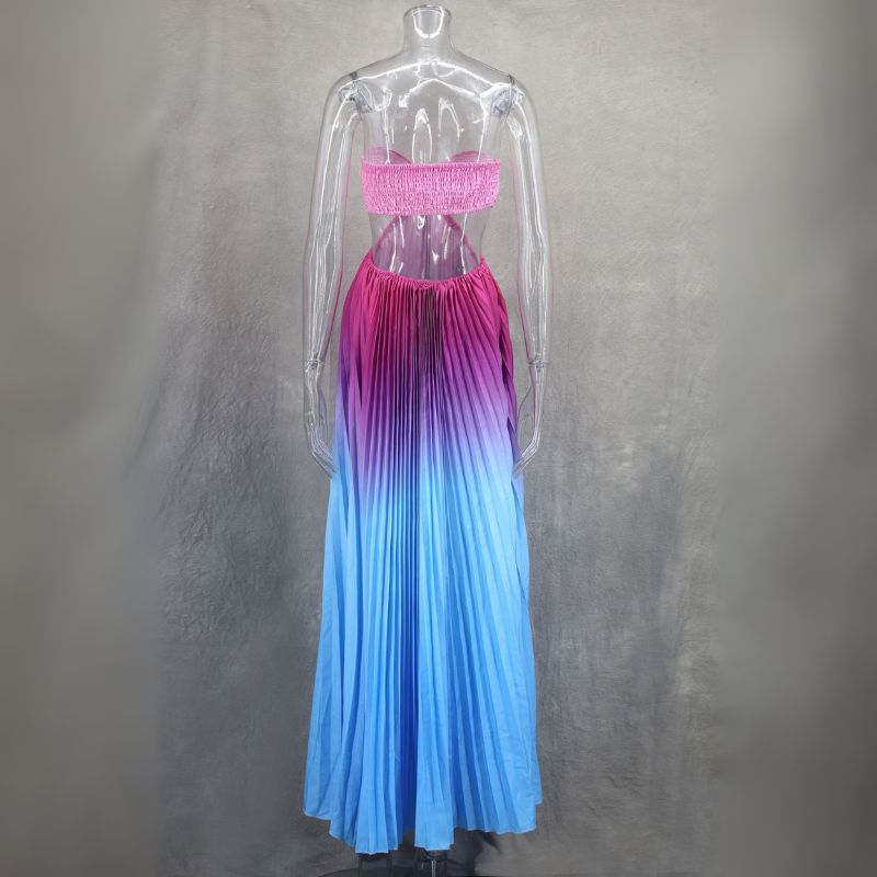 Vestido Longo Degrade Amarração Estelar
