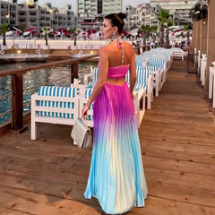 Vestido Longo Degrade Amarração Estelar