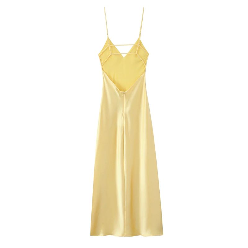 Vestido Midi Amarelo Manteiga Catarine