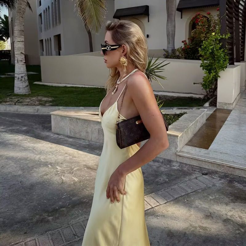 Vestido Midi Amarelo Manteiga Catarine