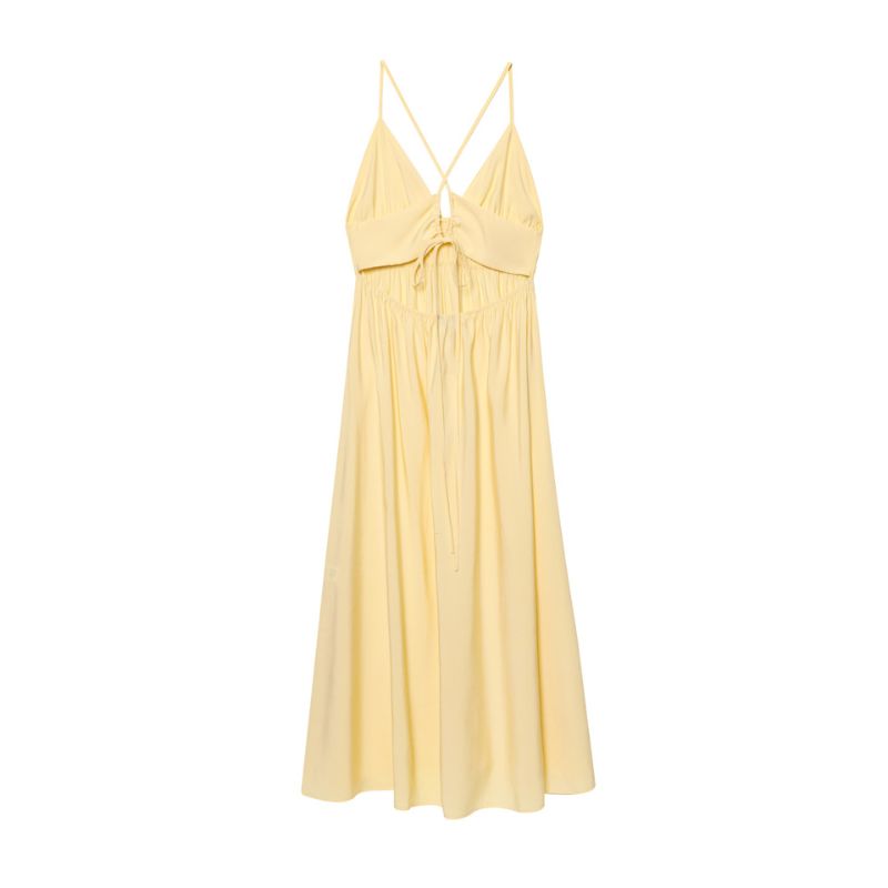 Vestido Midi Amarelo Manteiga Erica