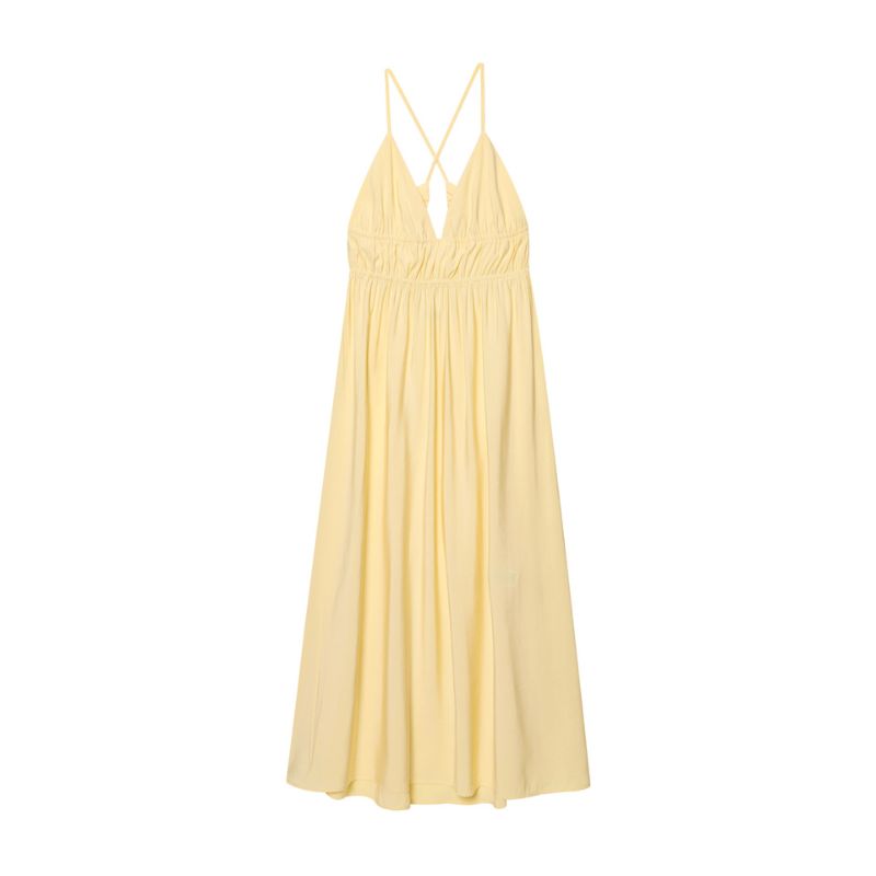 Vestido Midi Amarelo Manteiga Erica