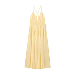 Vestido Midi Amarelo Manteiga Erica