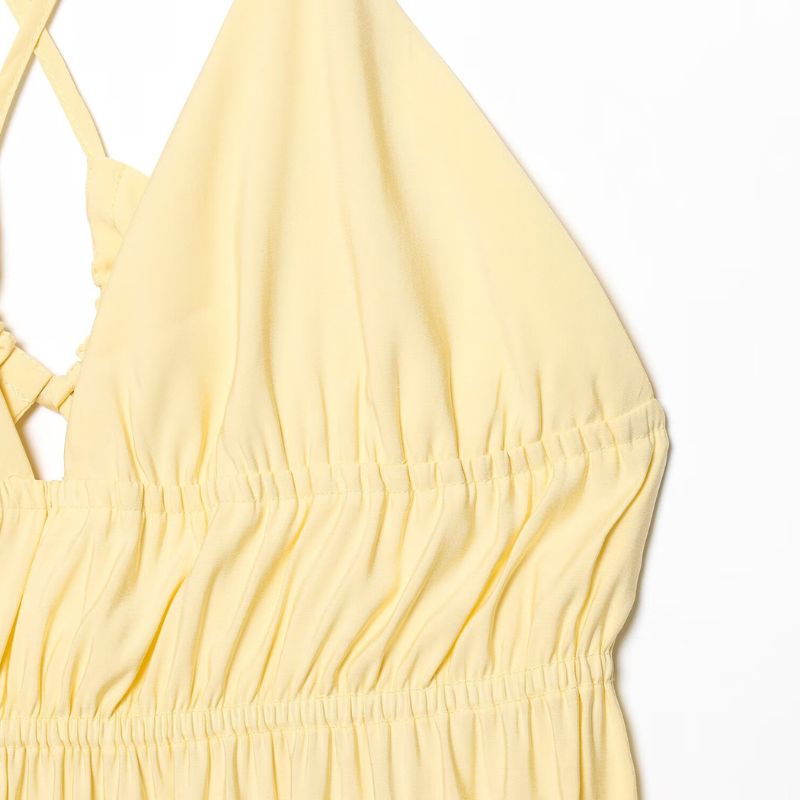 Vestido Midi Amarelo Manteiga Erica