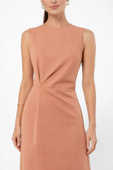 Vestido Midi Elegante Pêssego Jolie