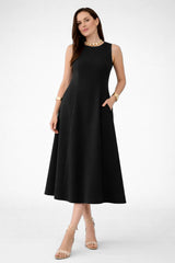 Vestido Midi Elegante  Preto Chanel