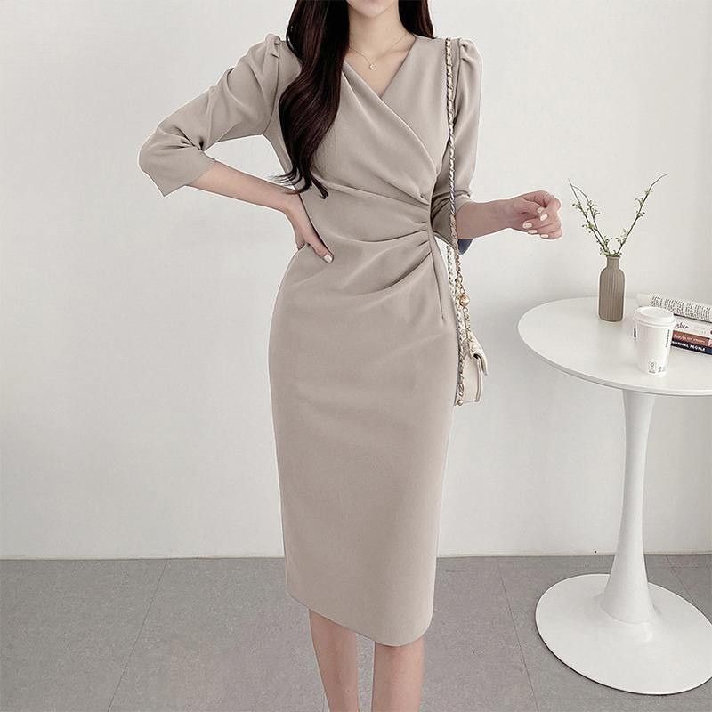 Vestido Midi Festa Plissado Tereza