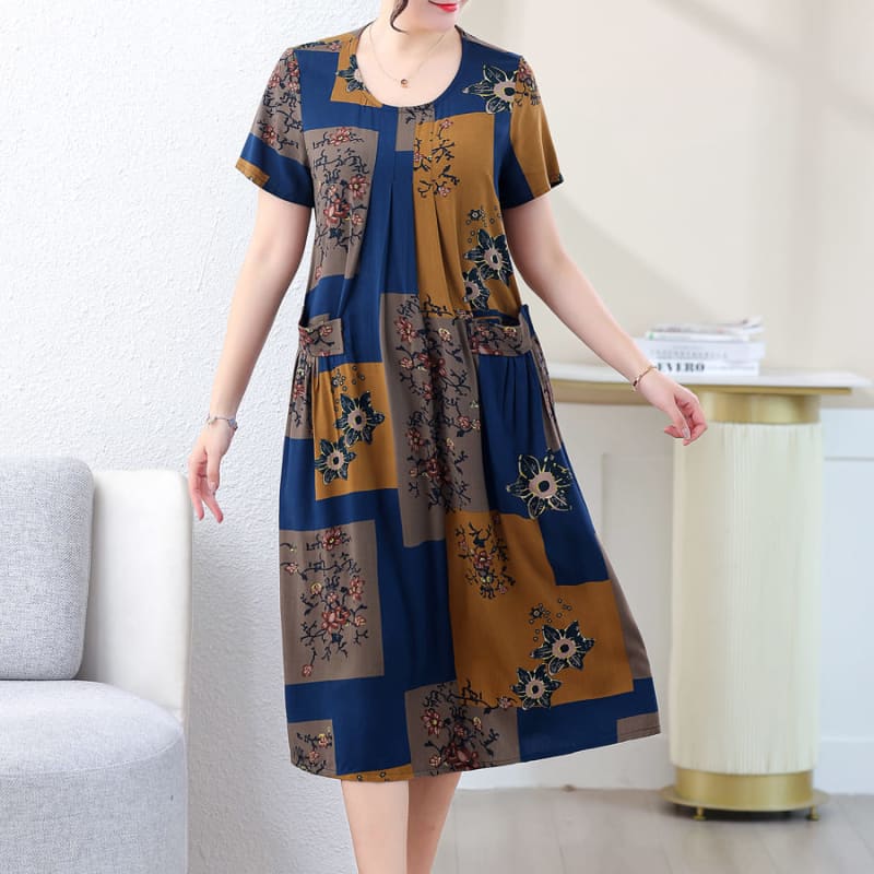 Vestido Midi Fresco Ines Estampa 01 / P (36-38) Vestidoinessembrinde