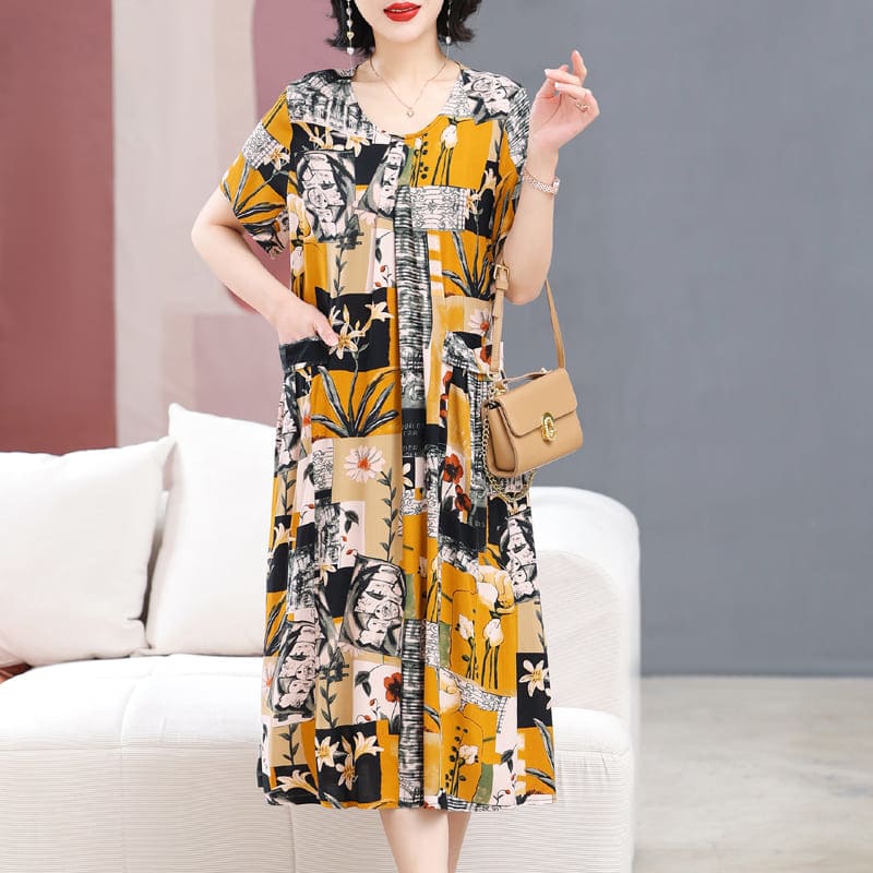 Vestido Midi Fresco Ines Estampa 04 / P (36-38) Vestidoinessembrinde