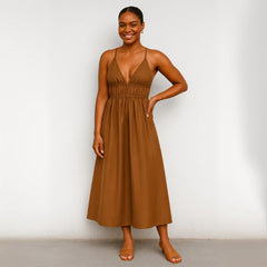 Vestido Midi Mocha Mousse Erica