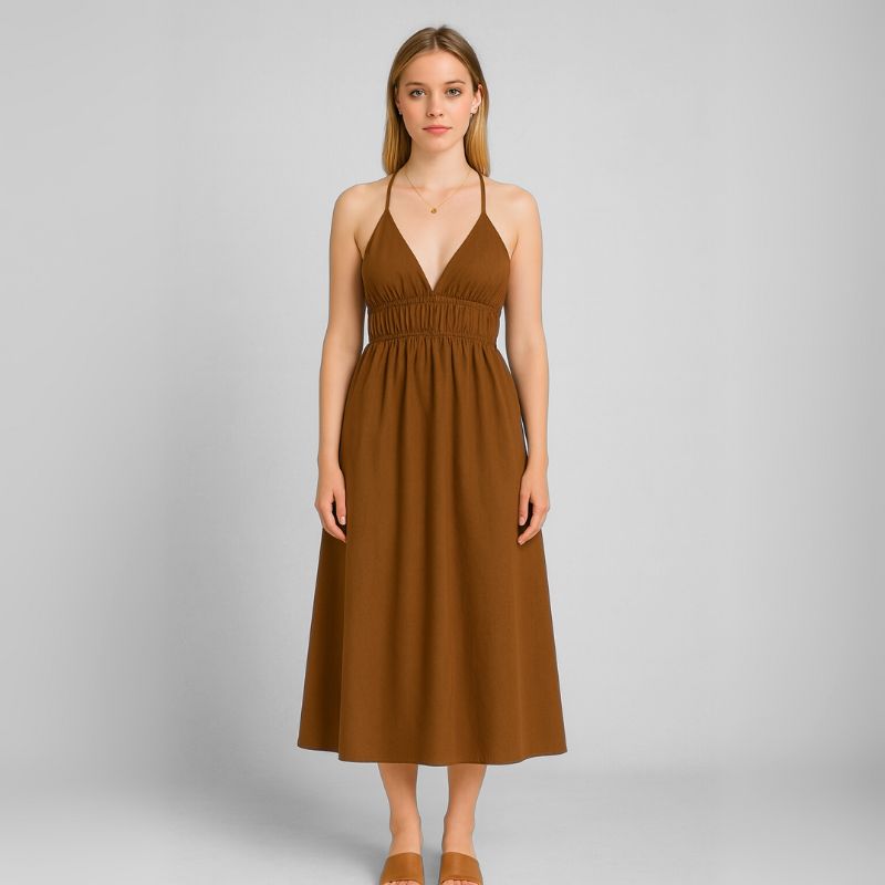 Vestido Midi Mocha Mousse Erica