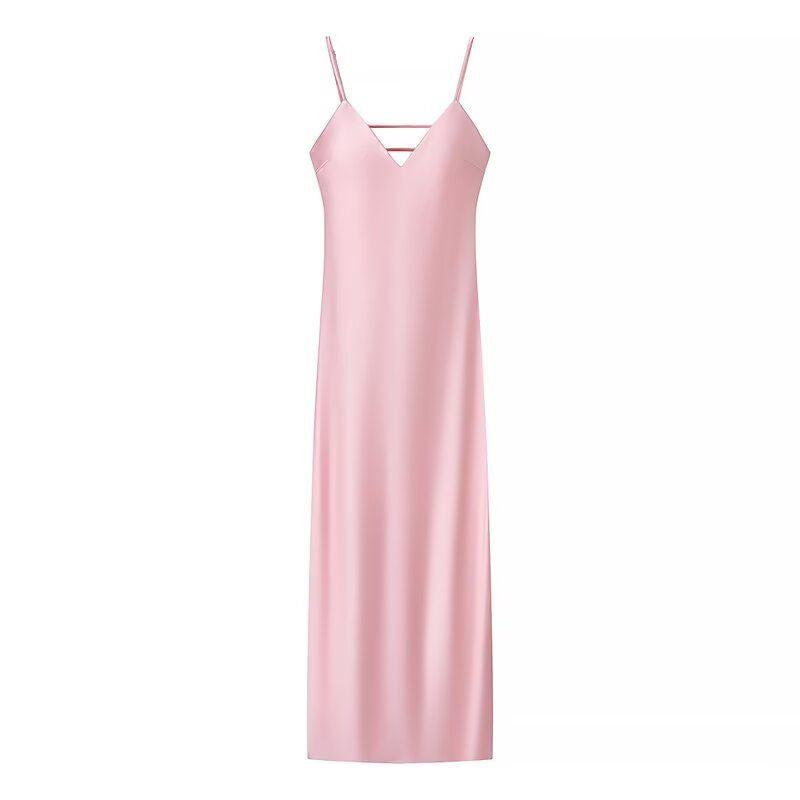 Vestido Midi Rosa Claro Catarine