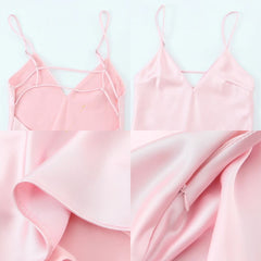 Vestido Midi Rosa Claro Catarine